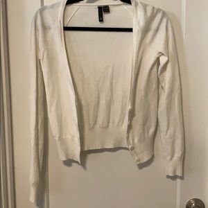 Basic white cardigan